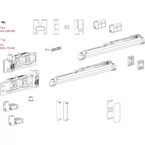TERNO Diva Fluid Frame vasalatgarnitúra 80 kg kerettel 1500x3000 mm fekete