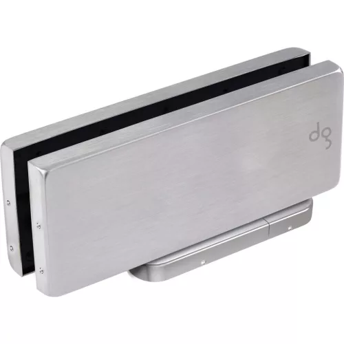 DORMA-Glas alsó sarokvasalat Universal Motion NG33rögzítővelezüst eloxált