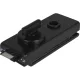 Zár Studio Classic WC félfordítóval üveg 8 mm alu fekete RAL 9005 (10.006)