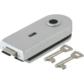   Zár Studio Rondo BB 2 kulccsal üveg 8 mm ezüst eloxált (10.203)
