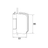 DORMA-Glas ajtópánt tokrész Junior Office 12.090 üveg 8-10mm ezüst eloxált