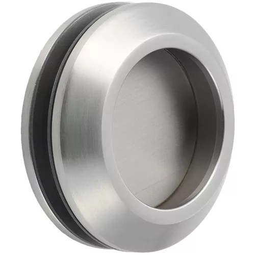 KWS tolóajtókagyló pár 5250 kerek üvegvastagság 8 - 13 mm alu ezüst eloxált