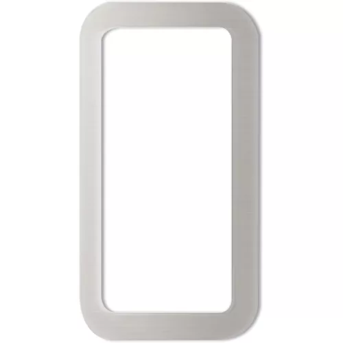 kagylófogantyú szögletes 120x65mm öntapadós alumínium ezüst eloxált