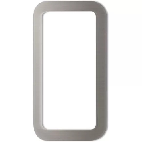 Kagylófogantyú szögletes 120x65mm öntapadós alumínium rozsdamentes hatású