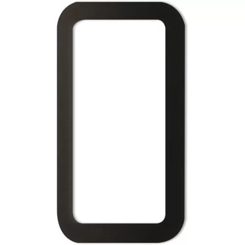 kagylófogantyú szögletes 120x65mm öntapadós alumínium fekete matt