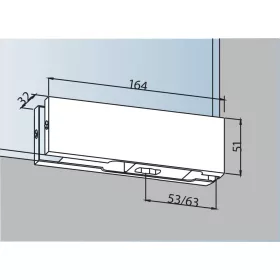   DORMA-Glas alsó sarokvasalat PT 10 üveg 10 mm ezüst eloxált (03.100)
