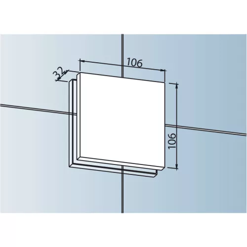 DORMA-Glas összekötő vasalat PT 80 üveg 10 mm ezöst eloxált (03.170)