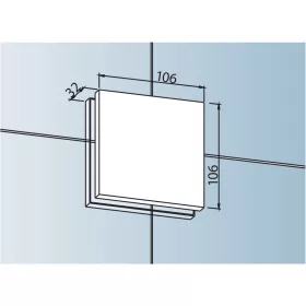   DORMA-Glas összekötő vasalat PT 80 üveg 10 mm rozsdamentes (03.170)