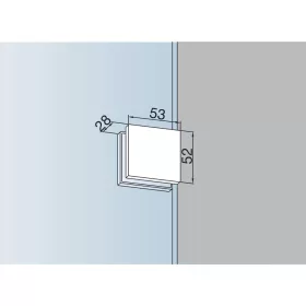   DORMA-Glas csavartartó PT 90 üvegvastagság 10 mm nemesacél (07.021)