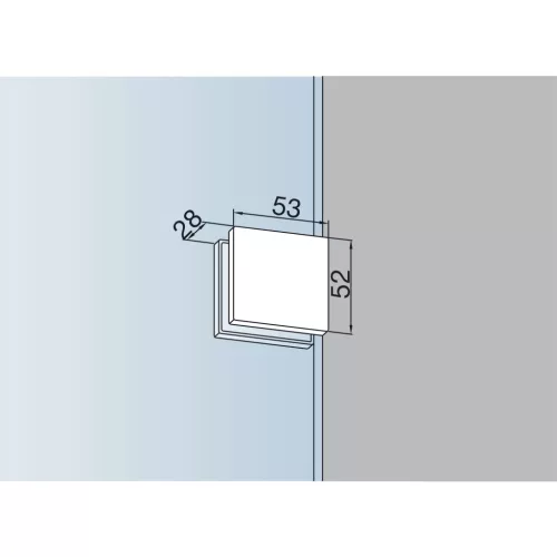 DORMA-Glas csavartartó PT 90 üvegvastagság 10 mm nemesacél (07.021)