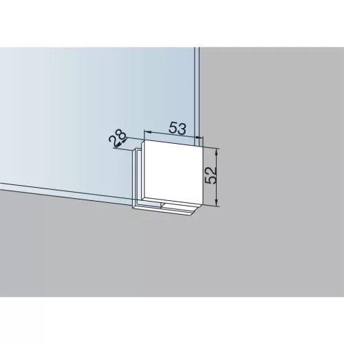 DORMA-Glas saroktartó PT 91 ezüst eloxált