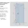 Lengőajtó-vasalat Tensor üveg-fal 90°-os rögzítési pont nemesacél hatás