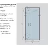 Lengőajtó-vasalat Tensor üveg-tok 90°-os rögzítési pont ezüst elox alu