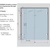 Lengőajtó-vasalat Tensor üveg-tok90°-os rögzítési pontnemesacél hatás