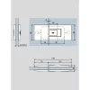 Lengőajtó-vasalat Tensor üveg-üveg 90°-os rögzítési pont ezüst eloxalu