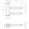 SIMONSWERK ajtópánt tokrész V 4400 WF 485 SO 2 mm balos