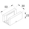 DORMA üveg Muto 60/80/150 padlóvezető üveg 8-135 mm állítható nemesacél hatás
