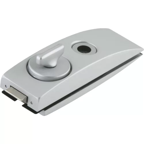 Zár Studio Arcos WC félfordítóval üveg 8 mm ezüst eloxált (24.206)