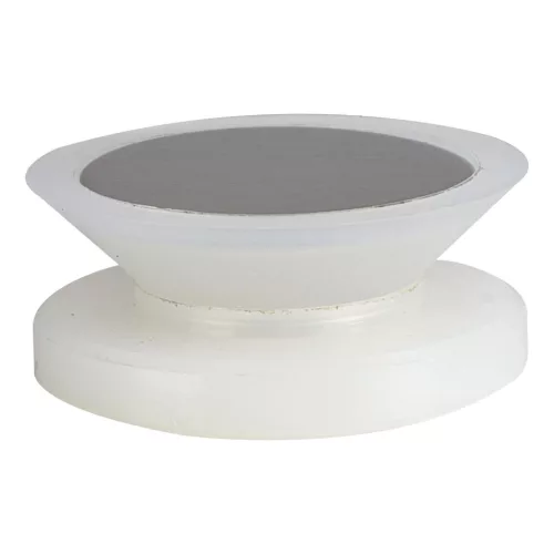Üveg ponttartó Mini 20 mm 6 - 8 mm üveghez átlátszó műanyag/ rozsdam. sapka