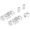 DORMA-GLAS Muto 80 vasalatkészlet üveg 8-135 mm felső sín nélkül ezüst