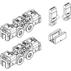   DORMA üveg Muto 150 vasalatkészlet üveg 8-135 mm felső sín nélkül ezüst