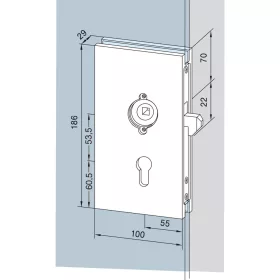 DORMA-Glasg tolóajtózár 05.200 ezüst eloxált