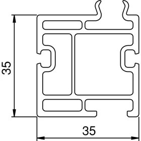 küszöb szélesítő KS35 PVC fehér 6m