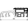 Teraszajtó küszöb Eifel TB-62 6000 mm ezüst eloxált/szürke