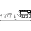 Teraszajtó küszöb EIFEL TB-80 6000 mm ezüst eloxált/fekete