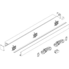   DORMA-GLAS Muto 80 Vasalatszett üveg falra szerelhető 2880 mm ezüst