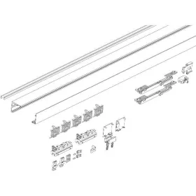   DORMA-Glas Muto 60 2.0 vasalatszett üveg fali szerelés1900 mm fekete matt