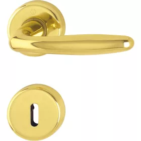 HOPPE ROISSY rozettás kilincsgarnitúra réz polírozott BB