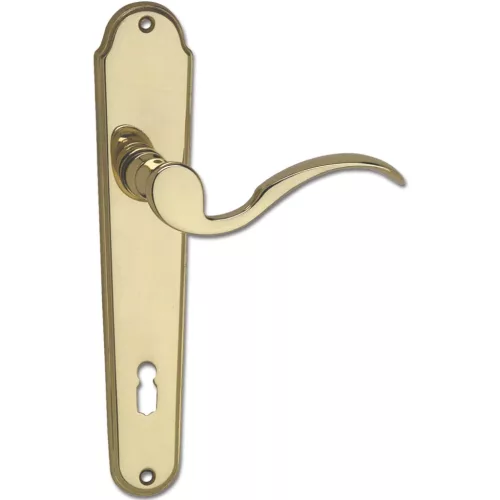 Marchesi rozettás kilincsgarnitúra Löffelform//POSTHORN BB 90 pol. sárg.