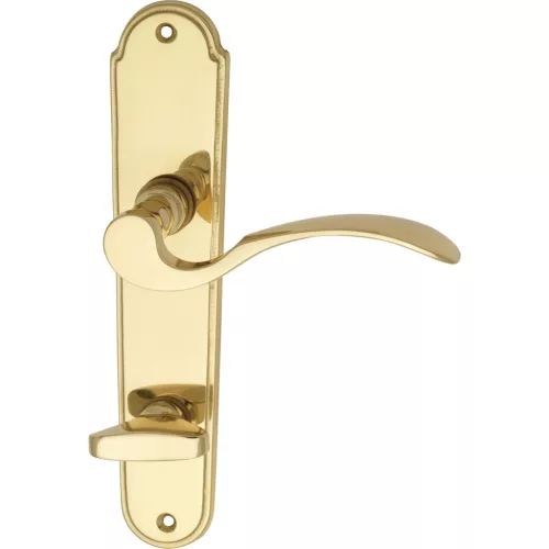 Marchesi rozettás kilincsgarnitúra Löffelform//POSTHORN WC 90 pol. sárg.