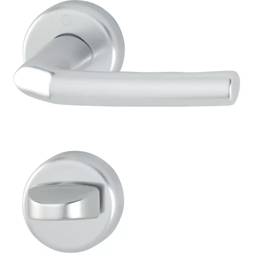 HOPPE BIRMINGHAM rozettás kilincsgarnitúra 37-42 mm ezüst eloxált WC