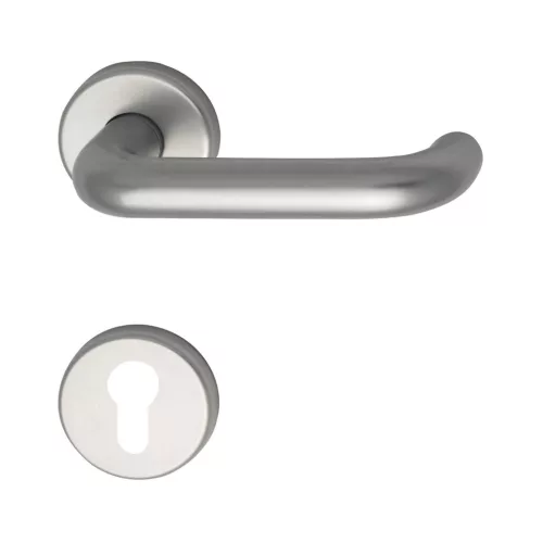 Grundmann Kilincsgarnitúra WG 1700L - rozettás PZ 38-43 ezüst eloxált