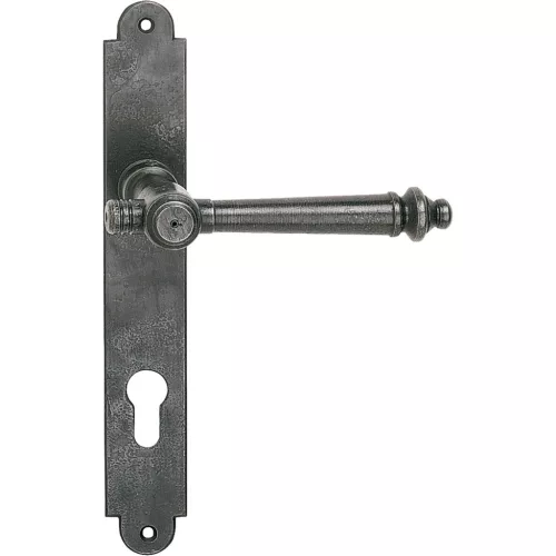 Schörghofer hosszúpajzsos bejárati ajtó garnitúra GÖTTWEIG PZ 88 TS-80 vas feketített viaszolt