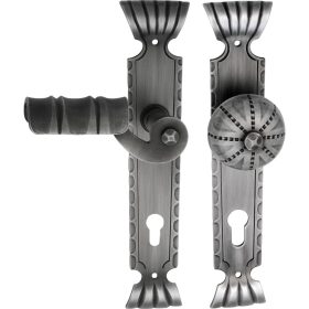   Schösswender hosszúpajzsos váltó kilincsgarnitúra TYROL PZ 88 feketepassz.bal