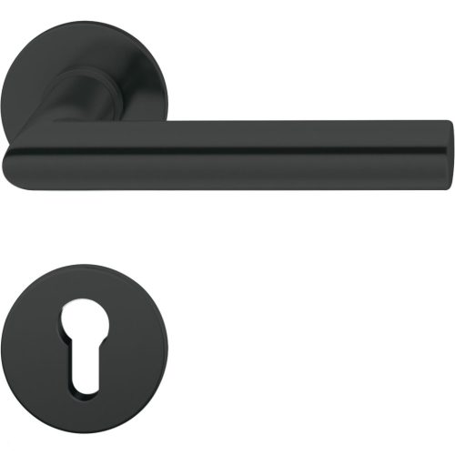 FSB kilincsgarnitúra 10 1076 lapos rozettás PZ 38 - 42 fekete matt