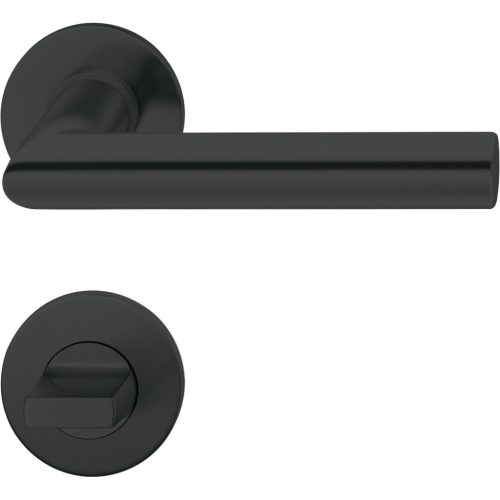 FSB kilincsgarnitúra 10 1076 lapos rozettás WC 38 - 42 fekete matt