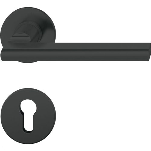 FSB kilincsgarnitúra 10 1035 lapos rozettás PZ 38 - 42 alumínium fekete