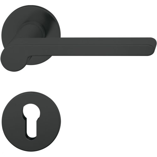 FSB kilincsgarnitúra 10 1021 lapos rozetta PZ 38 - 42 fekete matt