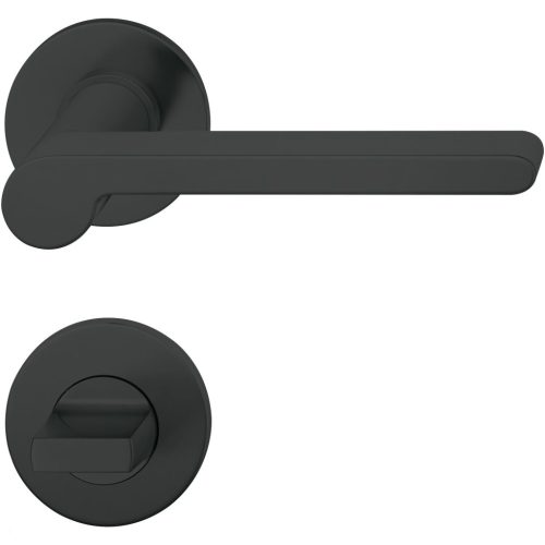 FSB kilincsgarnitúra 10 1021 laposrozetta WC 38 - 42 fekete matt