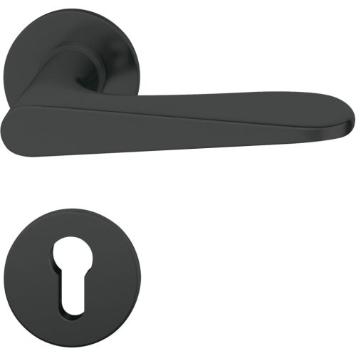 FSB kilincsgarnitúra 10 1144 lapos rozetta PZ 38 - 42 fekete matt