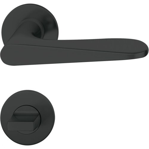 FSB kilincsgarnitúra 10 1144 lapos rozettás WC 38 - 42 fekete matt