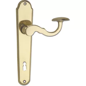   Marchesi rozettás kilincsgarnitúra POSTHORN pajzs BB 90 sárgaréz fényes