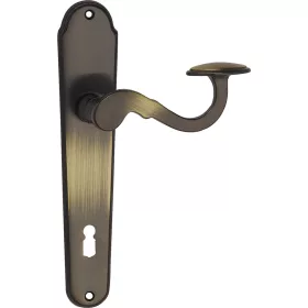   Marchesi rozettás kilincsgarnitúra POSTHORN pajzs BB 90 sárgaréz antik