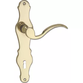   Marchesi rozettás kilincsgarnitúra LÖFFELFORM pajzs BB 90 sárgaréz fényes