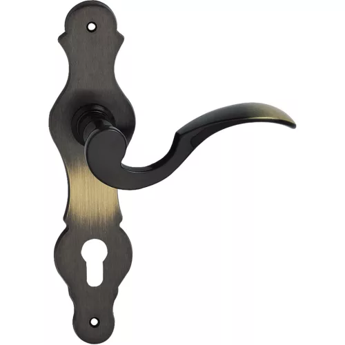 Marchesi hosszúpajzsos kilincsgarnitúra FH FORMAFORMA PZ 88 patinál sárgaréz