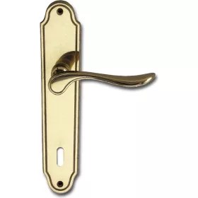   Marchesi rozettás kilincsgarnitúra KÖLN pajzs BB 90 sárgaréz fényes